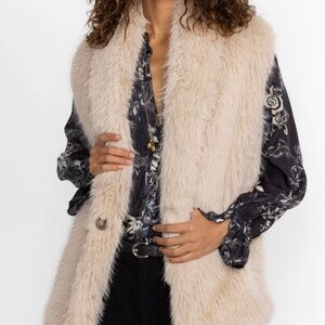 Johnny Was Faux Fur Topper Vest L NWT So Soft